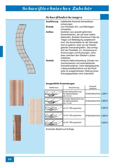 Schweißtechnisches Zubehör - EPA - Schweisstechnik GmbH