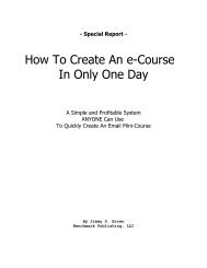 Create an ecourse in One Day - Free Ebooks Online