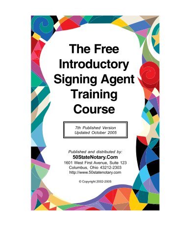The Free Introductory Signing Agent Training Course - MDC Faculty ...