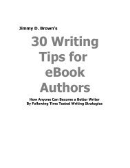 Jimmy D. Brown's 30 Ebook Writer Tips - Free Ebooks Online