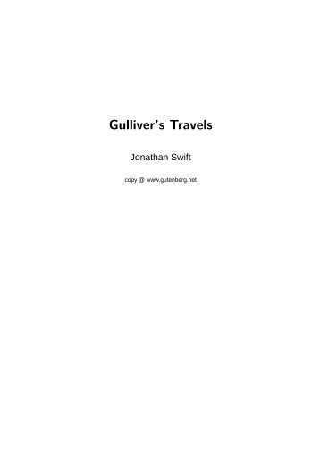 Gutenberg Project: - Gulliver's Travels