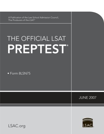 The Official LSAT PrepTest (PDF) - Law School Admission Council