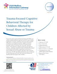 Trauma-Focused Cognitive Behavioral Therapy - Child Welfare ...