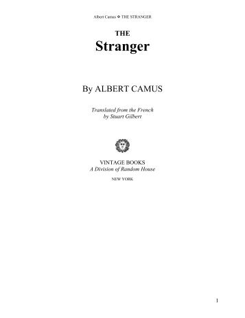 The Stranger by Albert Camus