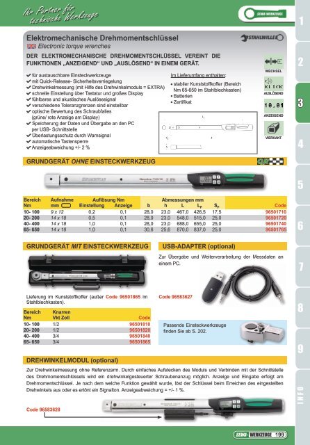 Drehmomentschlüssel - SEWA-WERKZEUGE GmbH