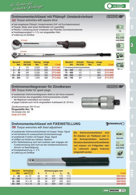 Drehmomentschlüssel - SEWA-WERKZEUGE GmbH