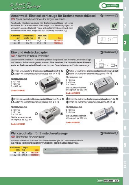 Drehmomentschlüssel - SEWA-WERKZEUGE GmbH