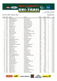 Ski-Taril 2008 - Skating 35km Ergebnisliste Platz StNr Verein Klasse ...