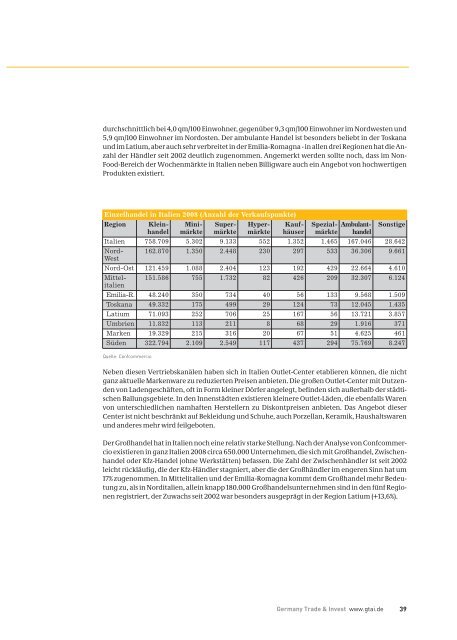 Wirtschaftliches Potenzial - AHK Italien