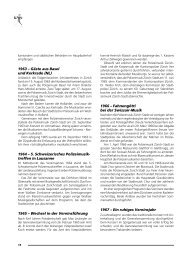 Chronik - Polizeimusik Zürich-Stadt