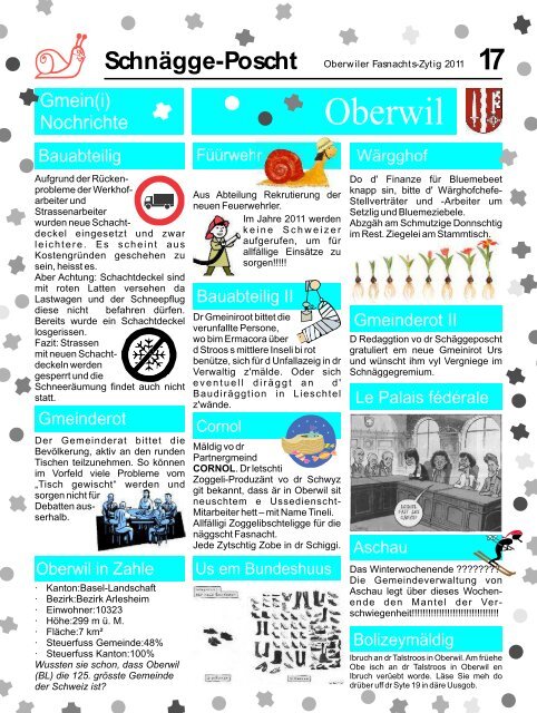 Schnägge-Poscht - Fasnachts-Comité Oberwil