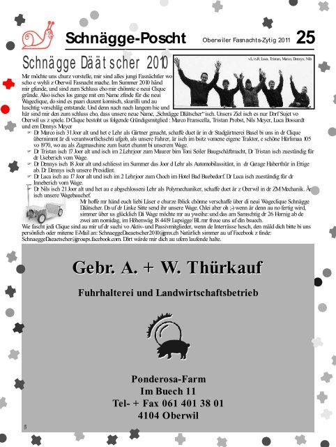 Schnägge-Poscht - Fasnachts-Comité Oberwil
