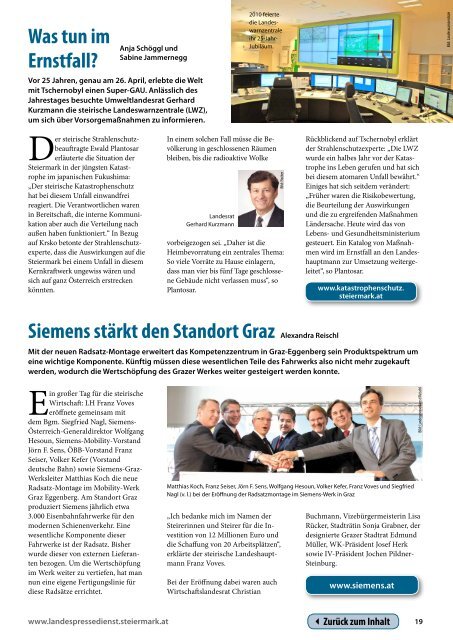 Steiermark Report Mai 2011 - einseitige Ansicht - Kommunikation ...