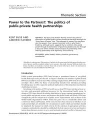 The politics of public-private health partnerships - Epos