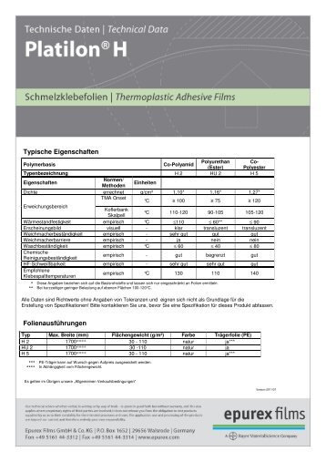 Schmelzklebefolien - Epurex Films GmbH