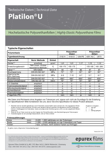 Thermoplastische Elastomerfolien - Epurex Films GmbH