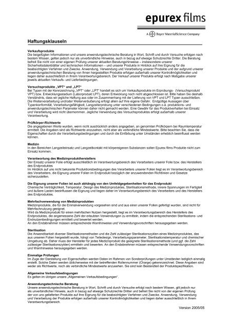 Atmungsaktive Membranfolien - Epurex Films GmbH