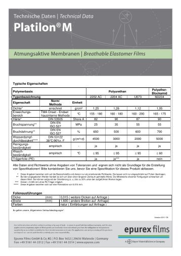 Platilon M_DE_2011-05 - Epurex Films GmbH