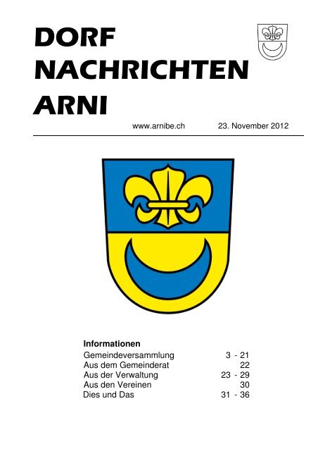 November 2012 - Arni