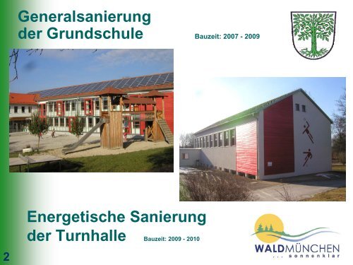 Sanierung Grundschule Waldmünchen - Regierung der Oberpfalz