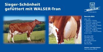 Red Holstein und WALSER® Tran deutsch - Walser + Co. AG