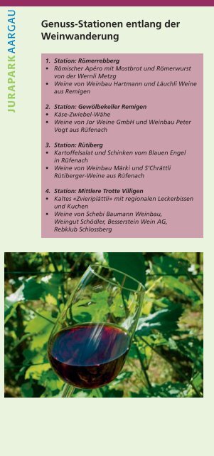 Weinwanderung Jurapark Aargau»Link wird in einem ... - Postauto