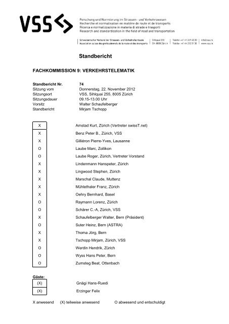 Fachkommission 9 - VSS