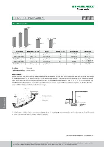 Verlegeanleitung_Classico_Palisaden.pdf - Semmelrock Stein + ...