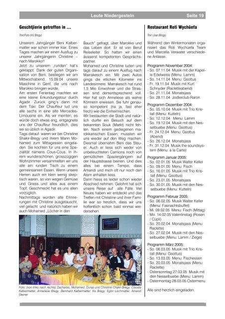 Jahrgang 3 - Nr. 3 - Oktober 2004 - Gemeinde Niedergesteln