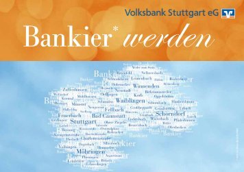 Broschüre "Bankier werden" - Volksbank Stuttgart eG