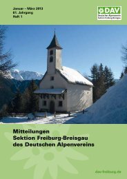 1.Quartal 2013 - Deutscher Alpenverein Sektion Freiburg-Breisgau