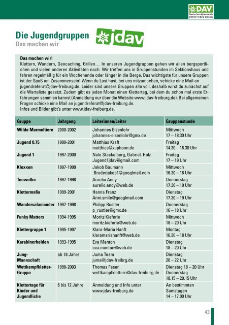 1.Quartal 2013 - Deutscher Alpenverein Sektion Freiburg-Breisgau