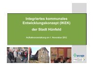 Integriertes kommunales Entwicklungskonzept (IKEK) der ... - Hünfeld