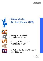 Der Basar - Evangelisch-reformierte Kirchgemeinde Dübendorf