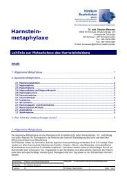 Harnstein- metaphylaxe - Klinikum Saarbrücken