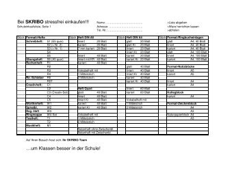 Schulliste - 1.seite - Skribo