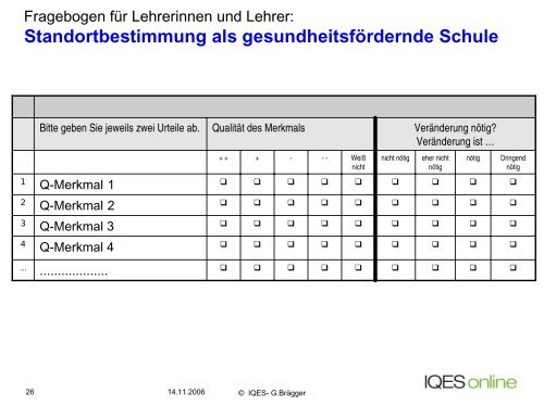 Präsentation Gerold Brägger, Oktober 06 - Bildung und Gesundheit