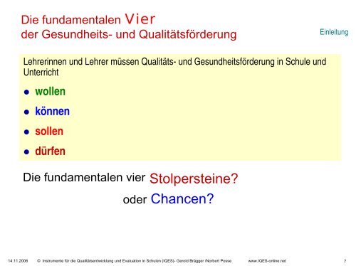 Präsentation Gerold Brägger, Oktober 06 - Bildung und Gesundheit