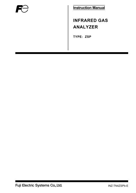 INFRARED GAS ANALYZER - Fuji Electric