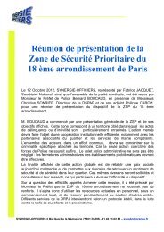 PP : Présentation de la ZSP Château Rouge ... - Synergie Officiers