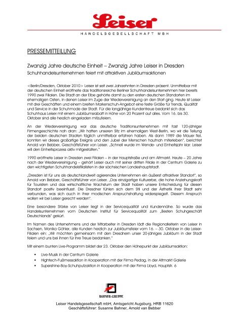 PM_Dresden_20 Jahre_Leiser (pdf/38,7 KB) - leiser.de