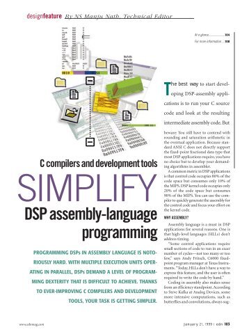 designfeature DSP assembly language - EDN