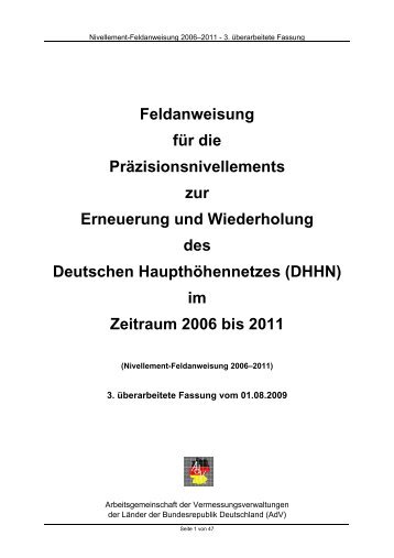 Nivellement-Feldanweisung - Bezirksregierung Köln