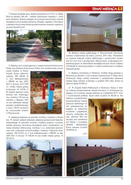 KOMPRES nr 6/2012 - Strzyżewice, Urząd Gminy