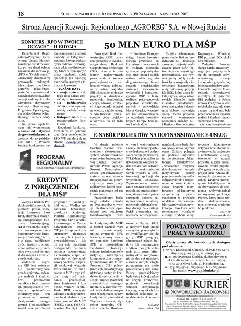 Nr 06 (19) - Agencja Rozwoju Regionalnego „AGROREG” SA