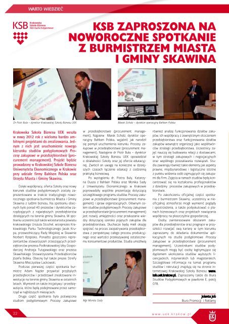 KURIER_luty marzec.pdf - Uniwersytet Ekonomiczny w Krakowie