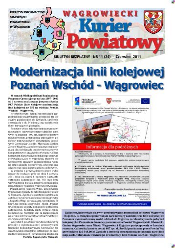 Modernizacja linii kolejowej - Starostwo Powiatowe w Wągrowcu