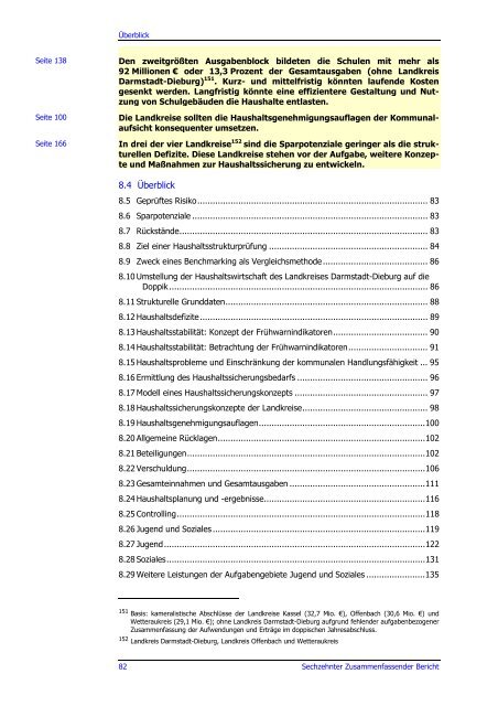 Sechzehnter Zusammenfassender Bericht 2006 - Hessischer ...