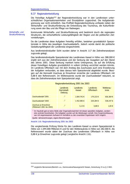 Sechzehnter Zusammenfassender Bericht 2006 - Hessischer ...