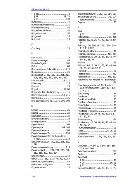 Sechzehnter Zusammenfassender Bericht 2006 - Hessischer ...